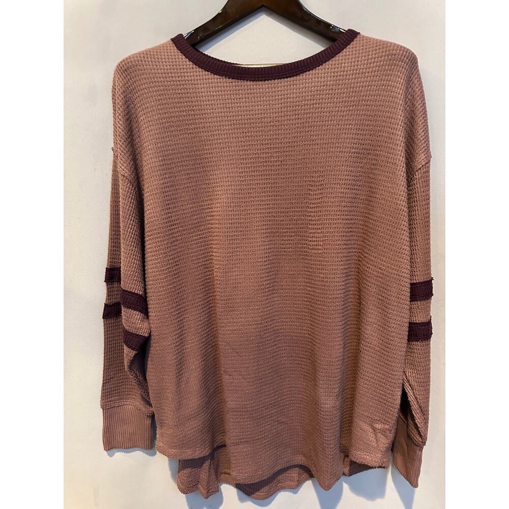 Women’s SO Waffle Knit Blush Pink Sweater Size XXL
